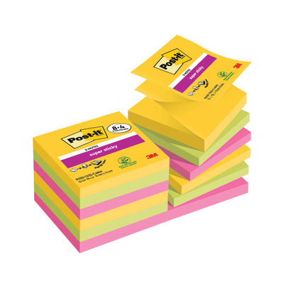 Post-it Z Carnival Colour 76x76mm (Pack of 8 + 4 FOC)