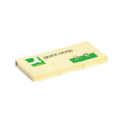 Q-Connect Quick Notes 38x51mm Yellow (Pack of 12)