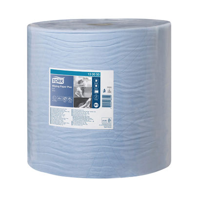 Tork W1 510m Blue 2-Ply Wiping Paper Plus Roll