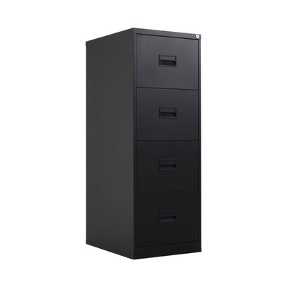 Talos H1300mm Black 4 Drawer Filing Cabinet