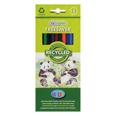 ReCreate Treesaver Recycled Colouring Pencils (Pack of 12)