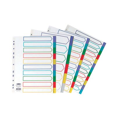 Concord Divider 10-Part A4 Polypropylene Multicoloured