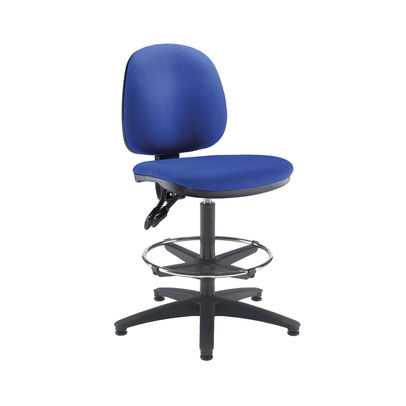 Arista Blue Adjustable Foot Rest Draughtsman Chair