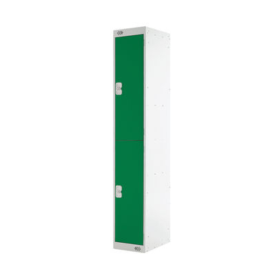 Two Compartment D300mm Green Locker