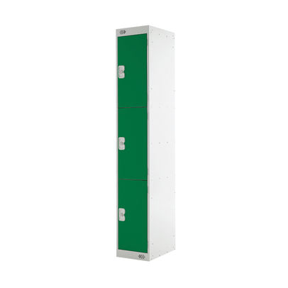 Three Compartment D300mm Green Locker