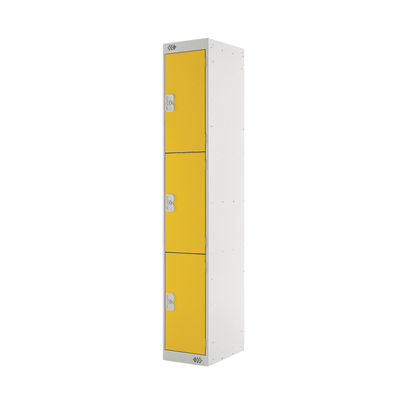 Three Compartment D300mm Yellow Locker