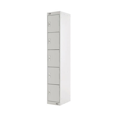 Five Compartment D300mm Light Grey Locker