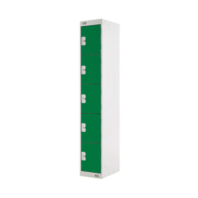 Five Compartment D300mm Green Locker