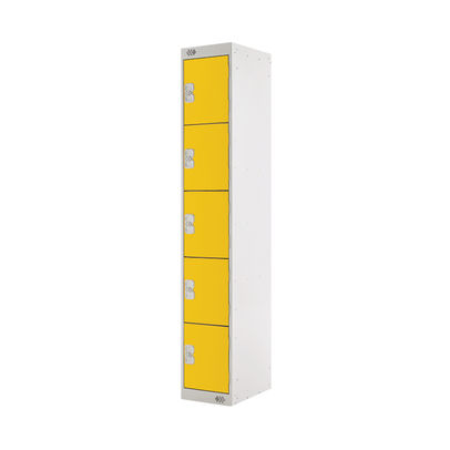 Five Compartment D300mm Yellow Locker