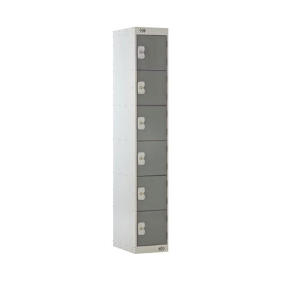 Six Compartment D300mm Dark Grey Locker