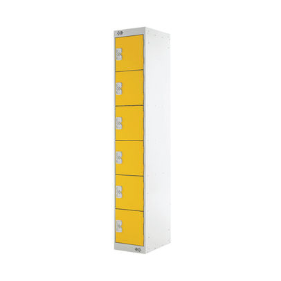 Six Compartment D300mm Yellow Locker