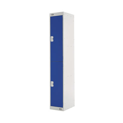 Two Compartment D450mm Blue Locker