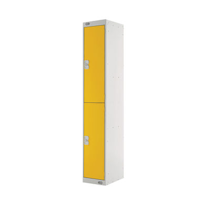 Two Compartment D450mm Yellow Locker