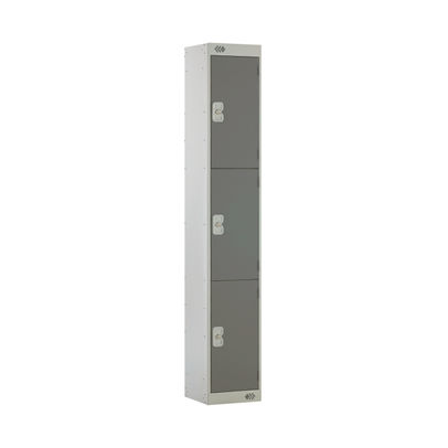 Three Compartment D450mm Dark Grey Locker