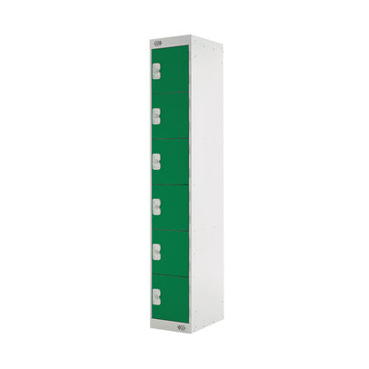 Six Compartment D450mm Green Locker