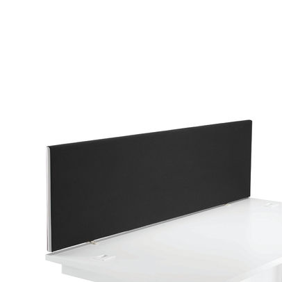 First W1400 x H400mm Black Desk Mounted Screen