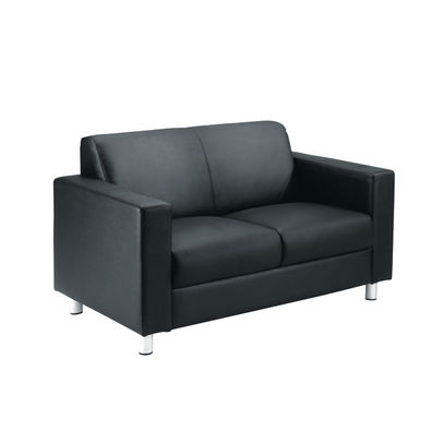 Avior Black 2 Seat Executive Reception Sofa