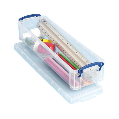 Really Useful 1.5 Litre Clear Plastic Stationery Box