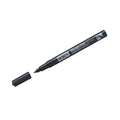 Pentel N50S Black Permanent Bullet Markers (Pack of 12)