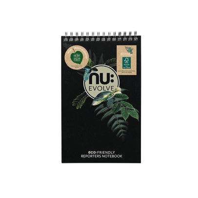 Nu Evolve Reporters Recycled Notebook Black