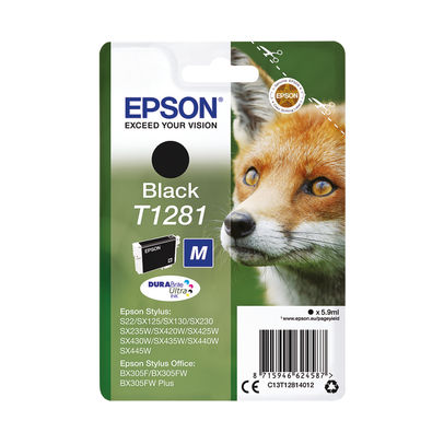 Epson T1281 Black Ink Cartridge - C13T12814012