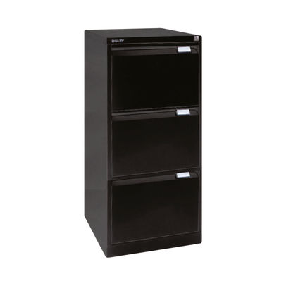 Bisley H1016mm Black 3 Drawer Filing Cabinet