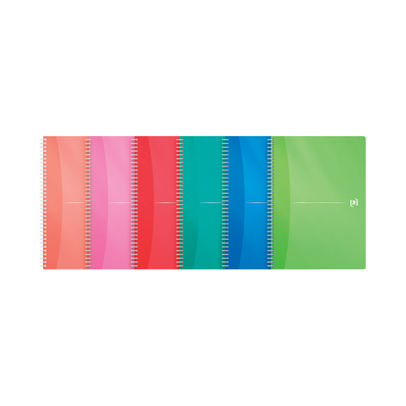 Oxford Poly Translucent Wirebound Notebook A4 Assorted (Pack of 5)