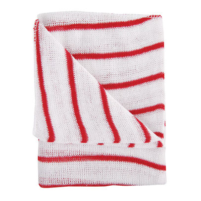 Red/White 406 x 304mm Hygiene Dishcloths (Pack of 10)