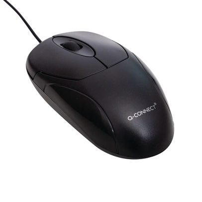 Q-Connect Black Scroll Wheel Mouse