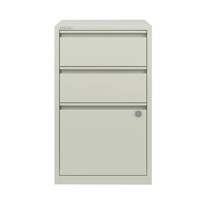 Bisley 3 Drawer Combination Home Filer Steel Goose Grey