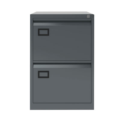 Bisley Grey Foolscap 2 Drawer Volume Steel Filer