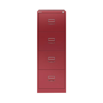 Bisley H1310mm Cardinal Red 4-Drawer Steel Filing Cabinet