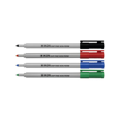 Ikon OHP Assorted Fine Point Pens (Pack of 4)