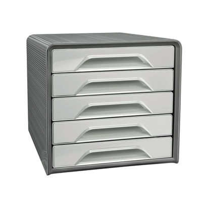 Smoove by CEP Recycled 5 Drawer Desktop Module Grey