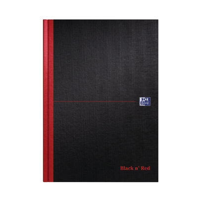 Black n’ Red A4 Hardback Casebound Notebook (Pack of 2)