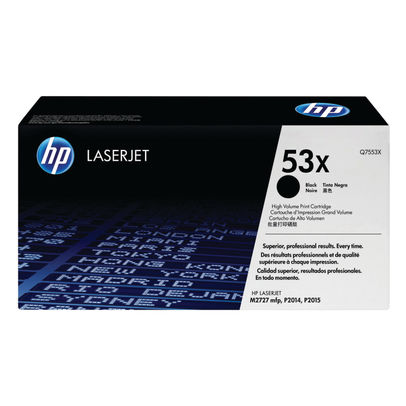 HP 53X High Capacity Black Toner Cartridge - Q7553X