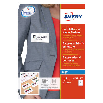 Avery Self-Adhesive 80 x 50mm Name Badges (Pack of 150)