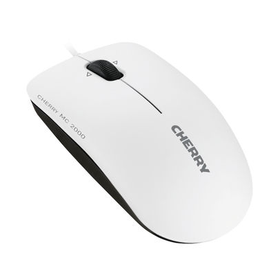 Cherry MC 2000 USB Wired Infra-red Mouse With Tilt Wheel Technology Pale Grey