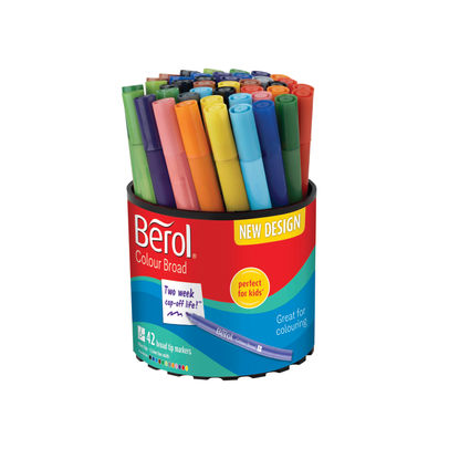 Berol Colour Assorted Broad Pen (Pack of 42)