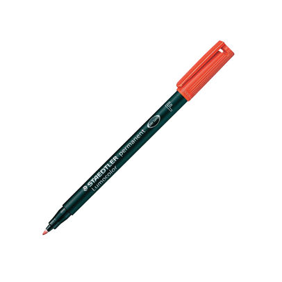 Staedtler Lumocolour Red Fine Permanent Pen (Pack of 10)