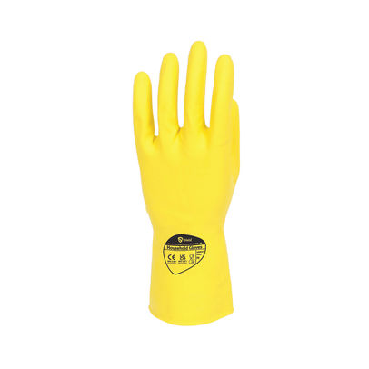 Shield Rubber Household Gloves 0.33mm 30cm Pairs Medium Yellow (Pack of 12)