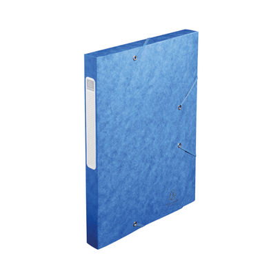 Exacompta Box File Pressboard 25mm 400g A4 Blue (Pack of 25)