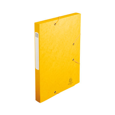 Exacompta Box File Pressboard 25mm 400g A4 Yellow (Pack of 25)