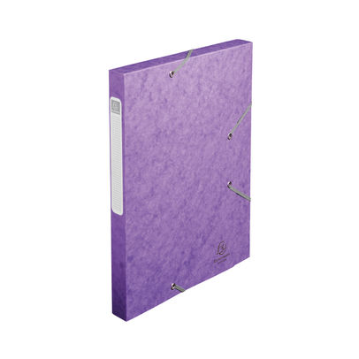 Exacompta Box File Pressboard 25mm 400g A4 Mauve (Pack of 25)