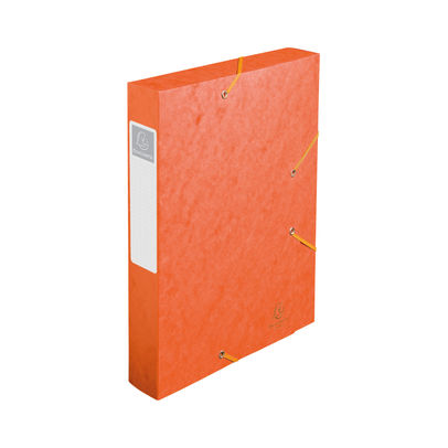 Exacompta Box File Pressboard 60mm 600g A4 Orange (Pack of 10)