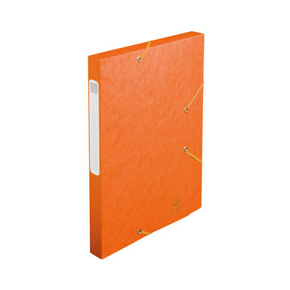 Exacompta Box File Pressboard 25mm 400g A4 Orange (Pack of 25)