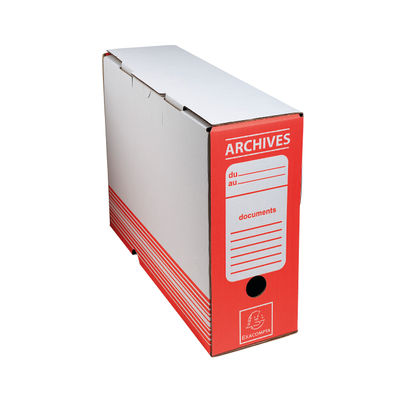 Exacompta Archive Box 80mm Red (Pack of 50)