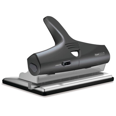 Rapesco Adjustable Heavy Duty Punch Black