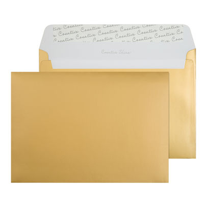 Metallic Gold C5 Peel and Seal Wallet Envelopes (Pack of 250)