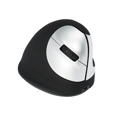 R-GO Black/Silver Right Handed Wireless Ergonomic Mouse